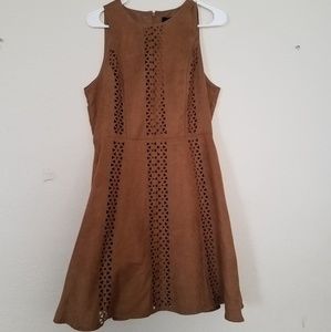 Brown Suede Dress